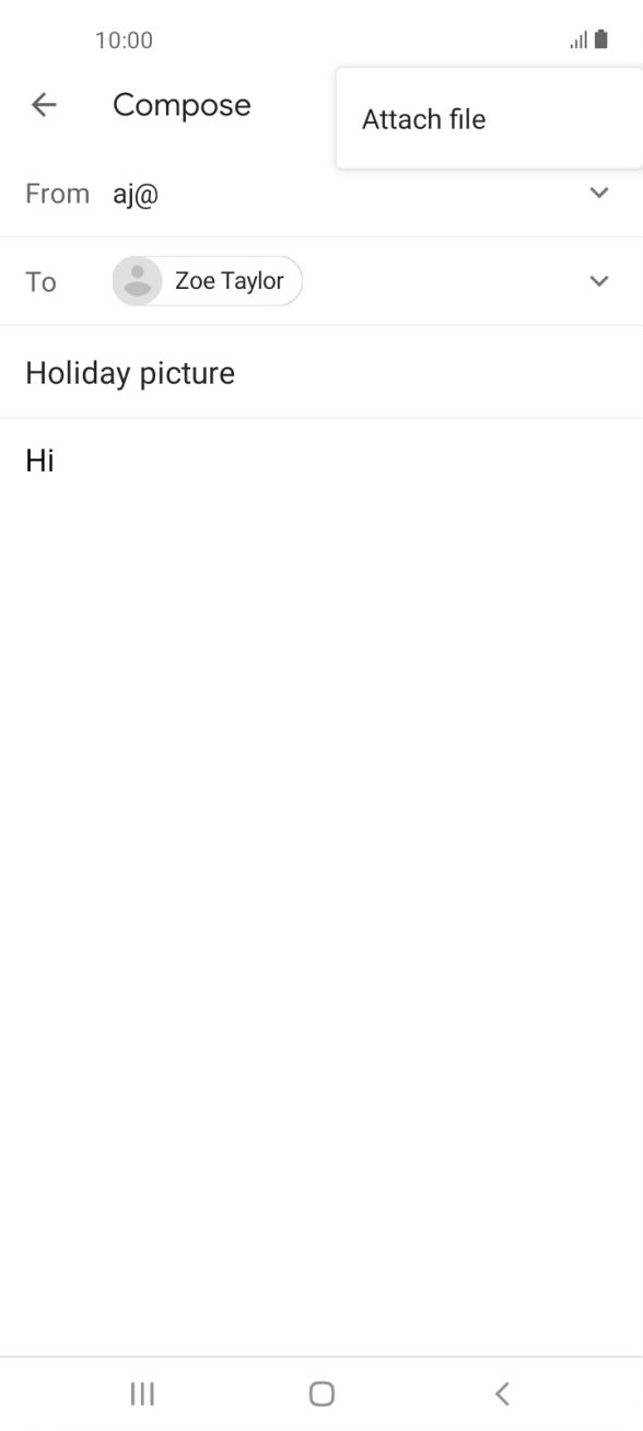 Press Attach file and go to the required folder.