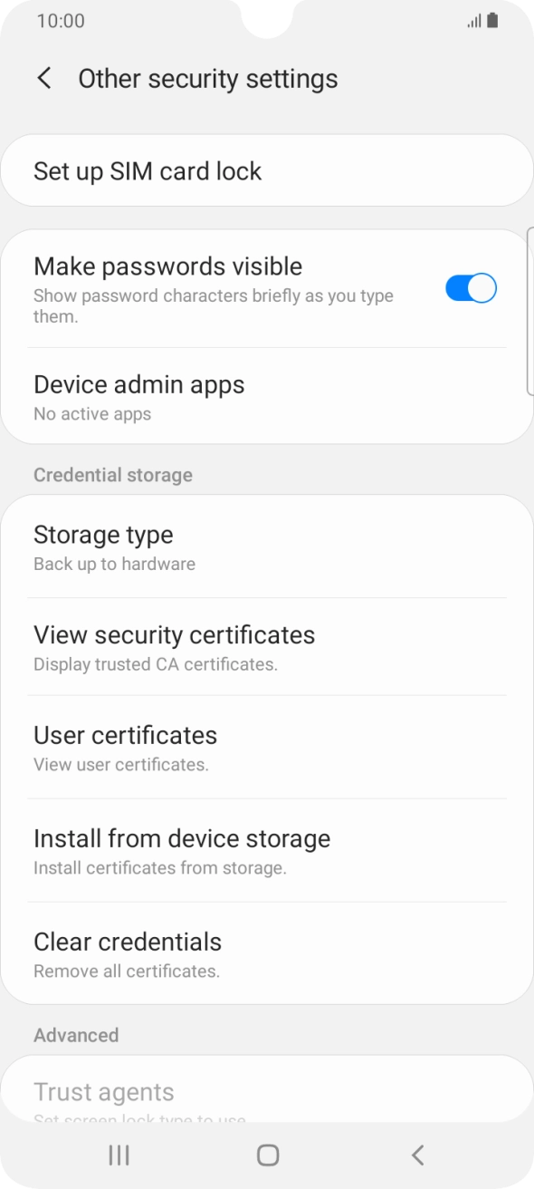 Press Set up SIM card lock.