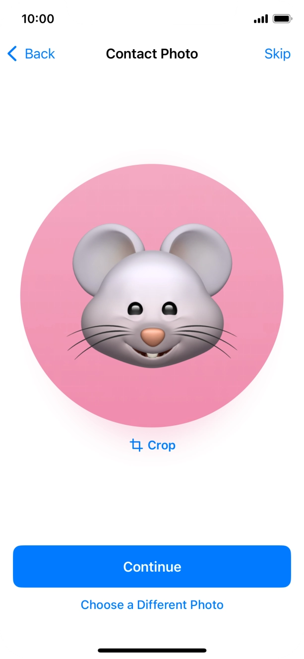 Follow the instructions on the screen to customise the selected picture and press Continue. Follow the instructions on the screen to customise the selected picture and press Continue.