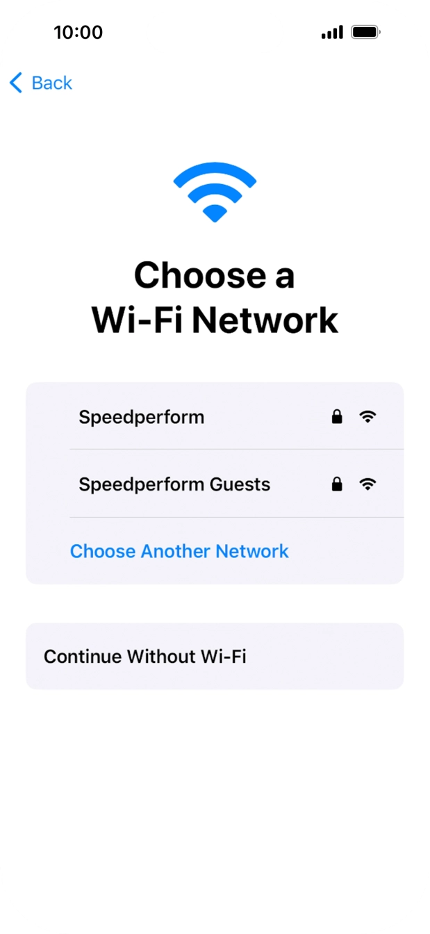 Press the required WiFi network.