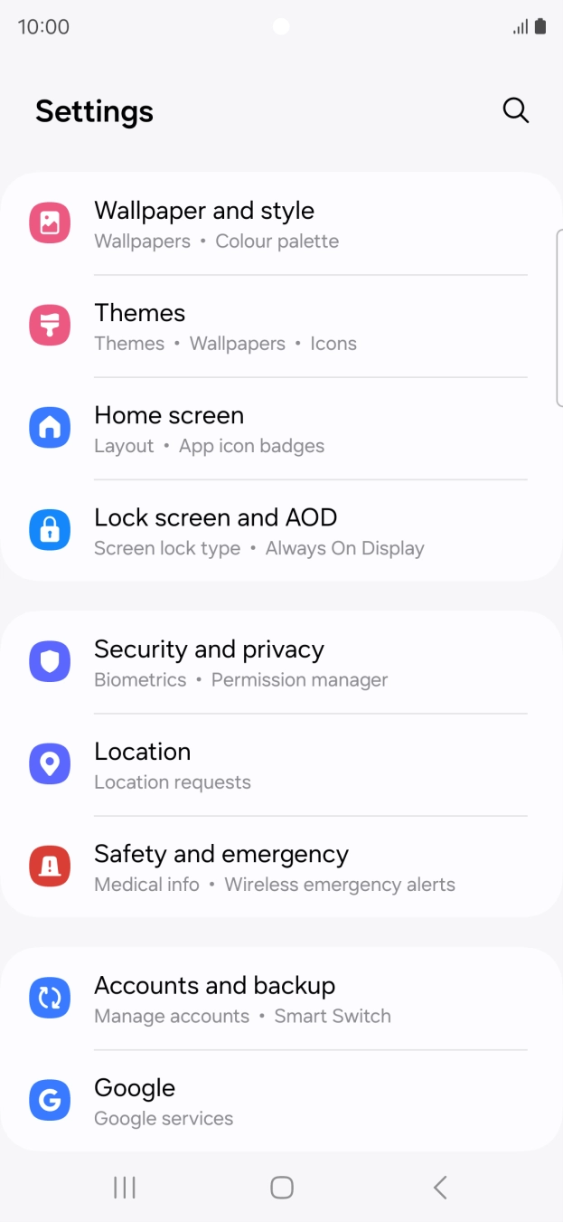 Press Lock screen and AOD. Press Lock screen and AOD.