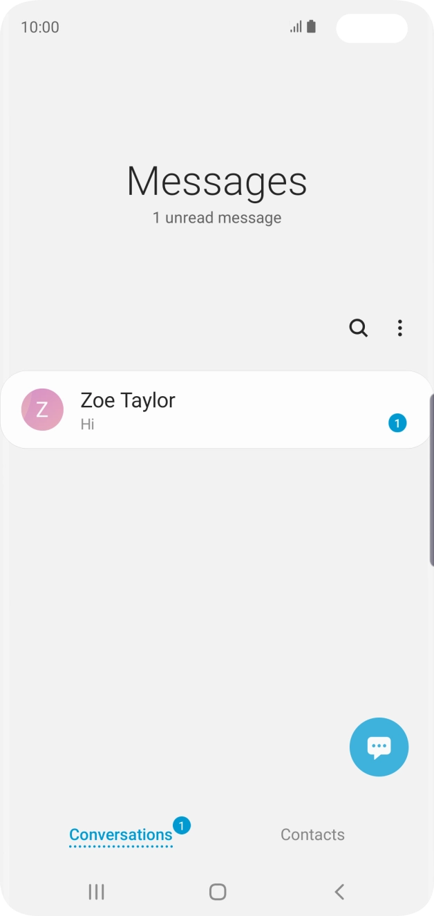 Press the new message icon. Press the new message icon.