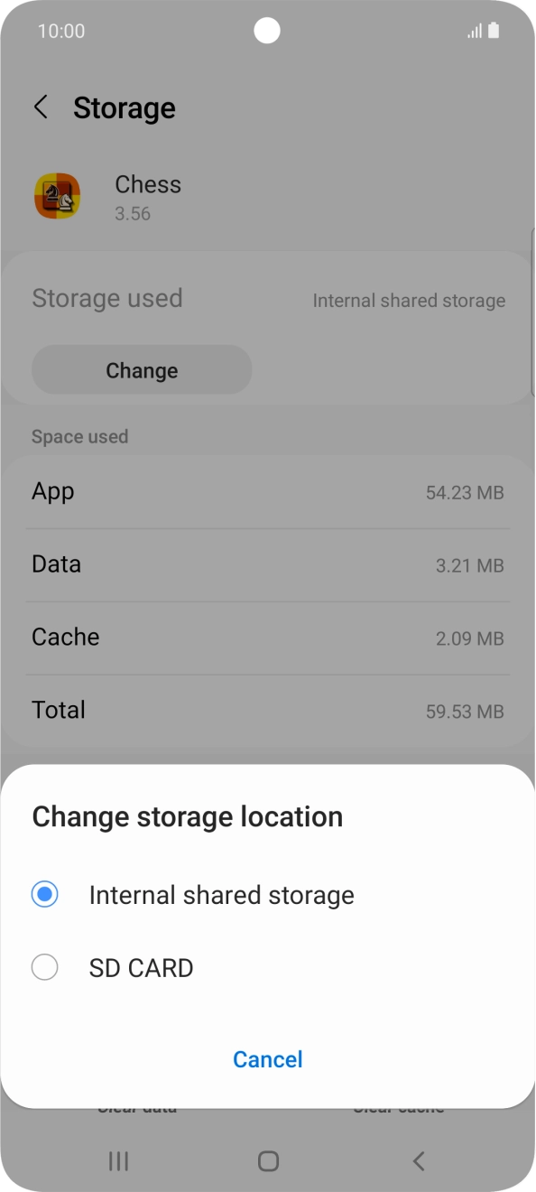 Press the name of the memory card.