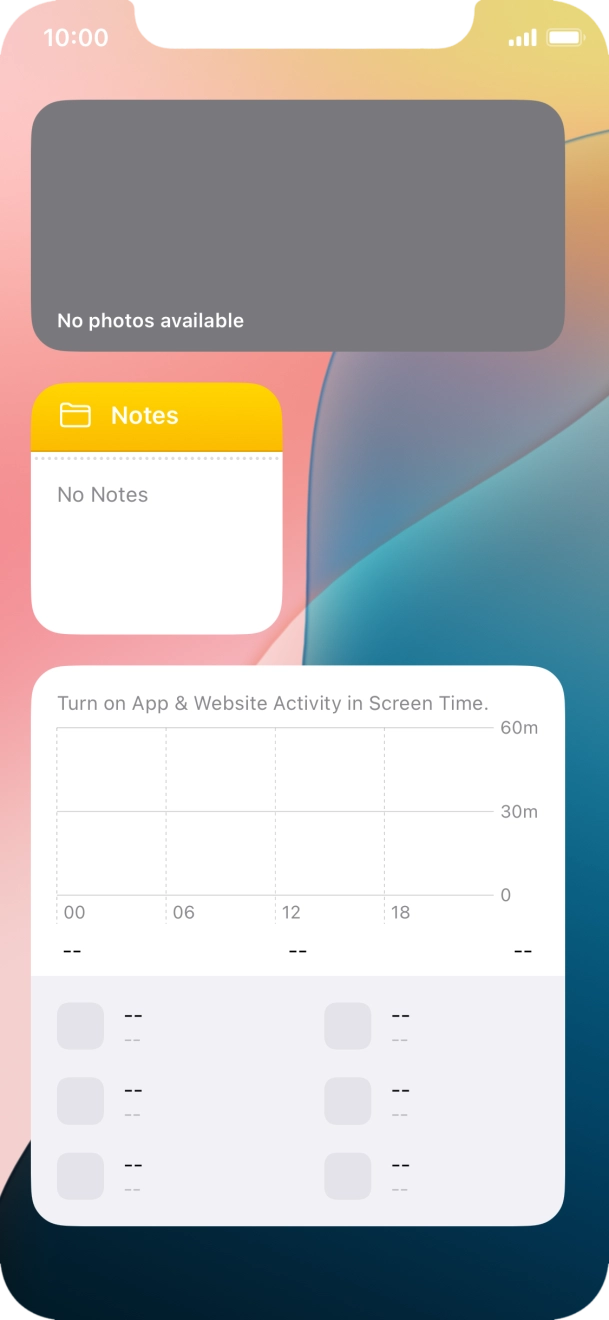 Press and hold the required Widget Stack. Press and hold the required Widget Stack.