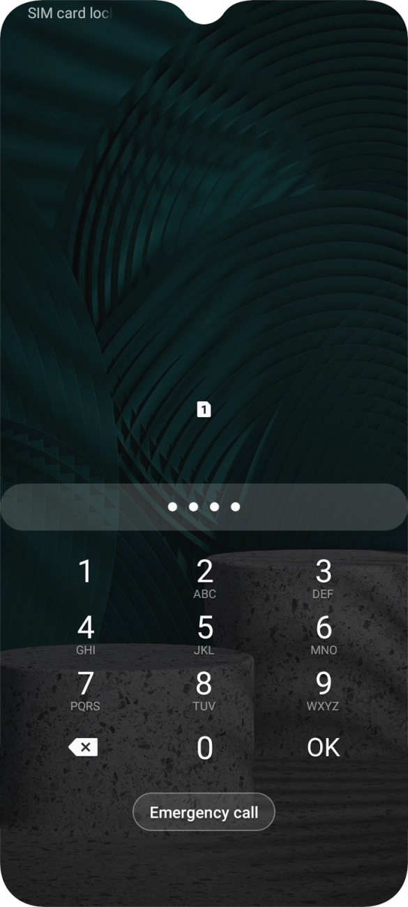 Key in your SIM PIN and press OK. The default SIM PIN is 0000.