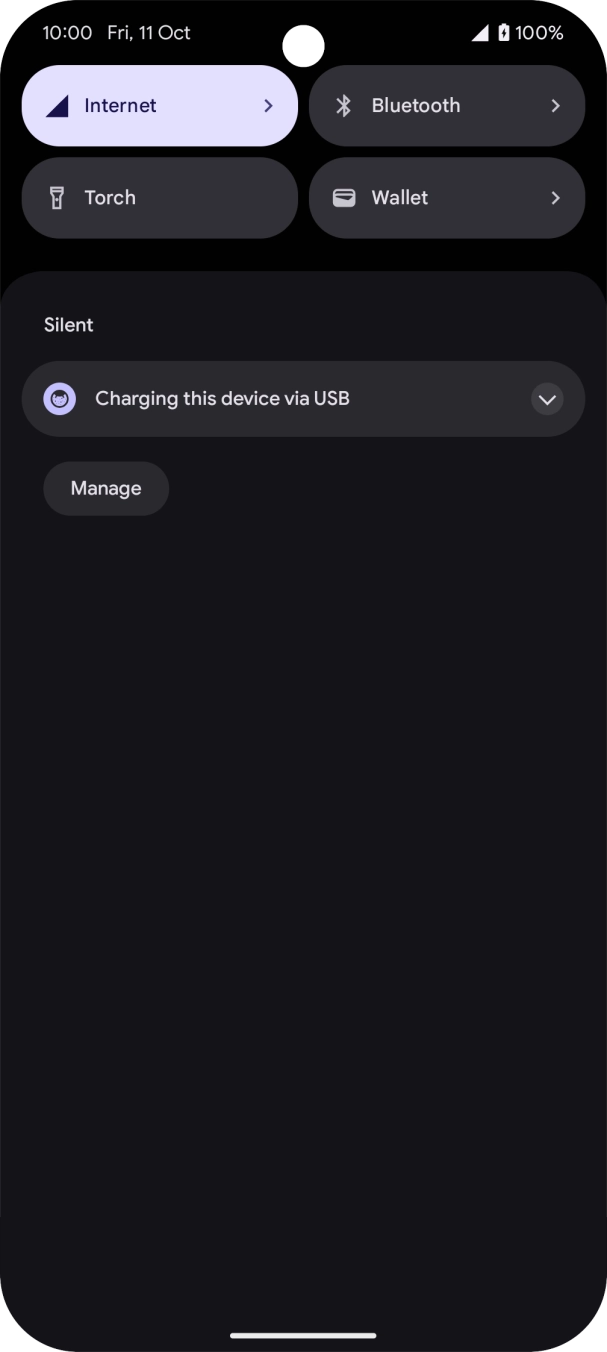 Press the drop down list. Press the drop down list.