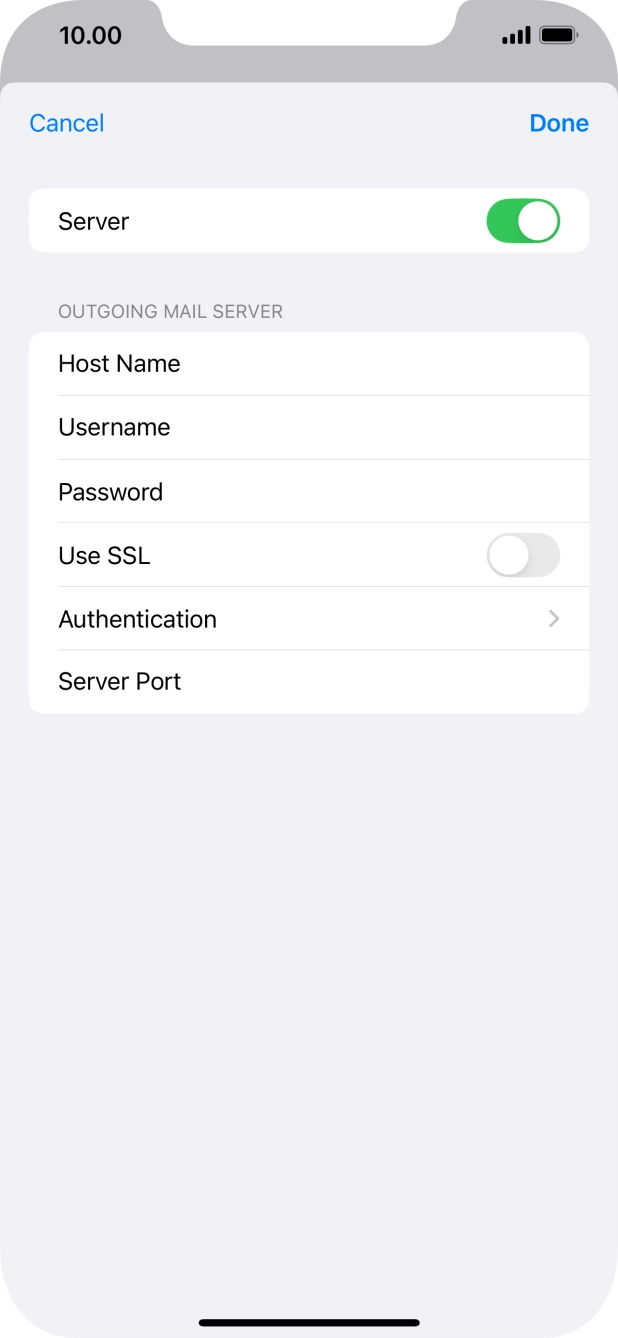 Press the indicator next to 'Use SSL' to turn on the function. Press the indicator next to 'Use SSL' to turn on the function.