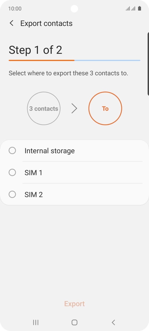 Press the required SIM.