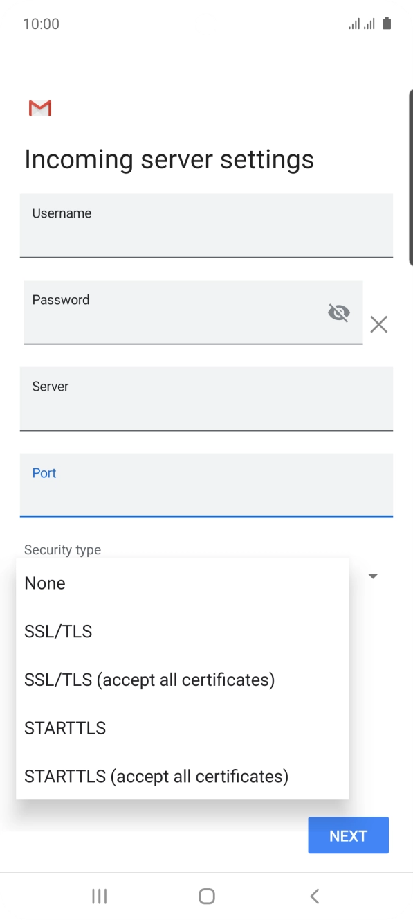 Press None to turn off the function.