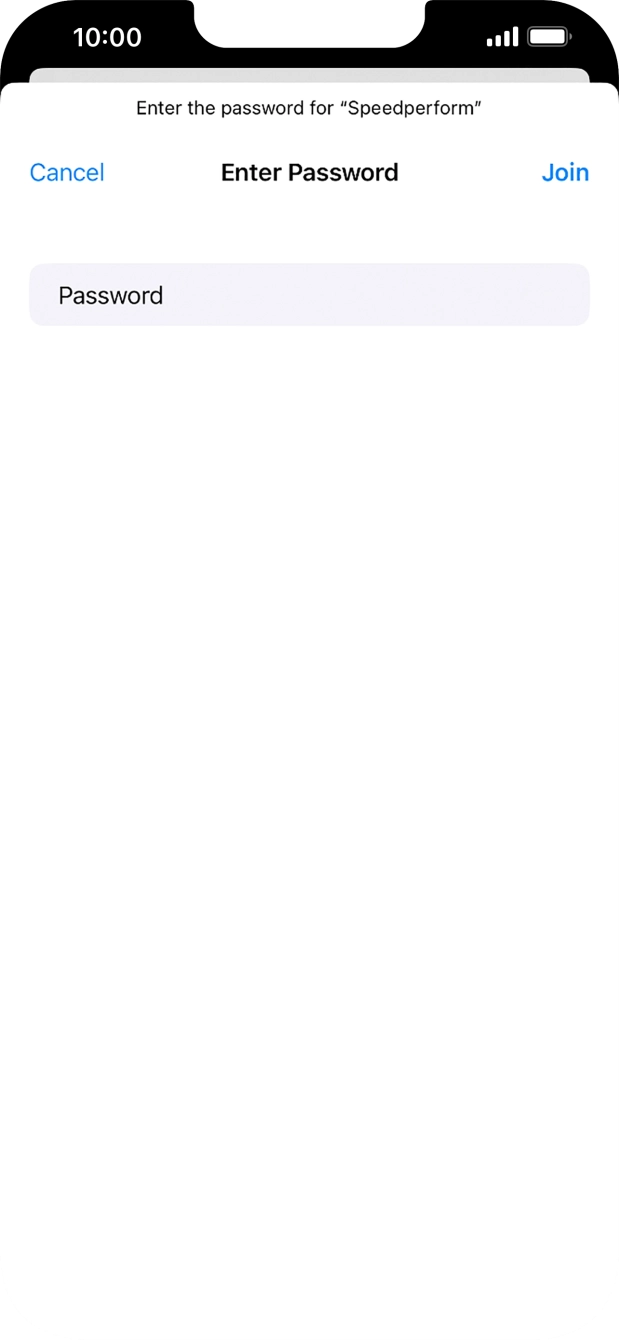 Key in the password for the WiFi network and press Join. Key in the password for the WiFi network and press Join.