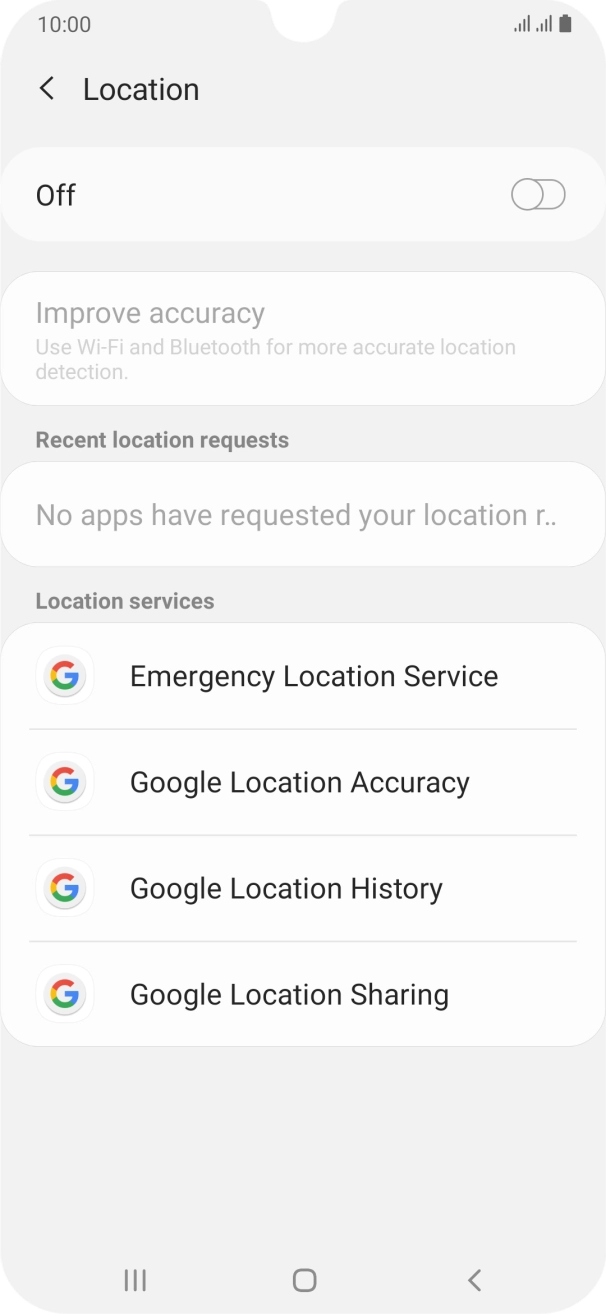 Press the indicator to turn the function on or off.