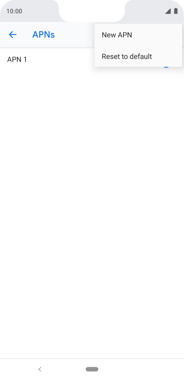 Press New APN. Press New APN.