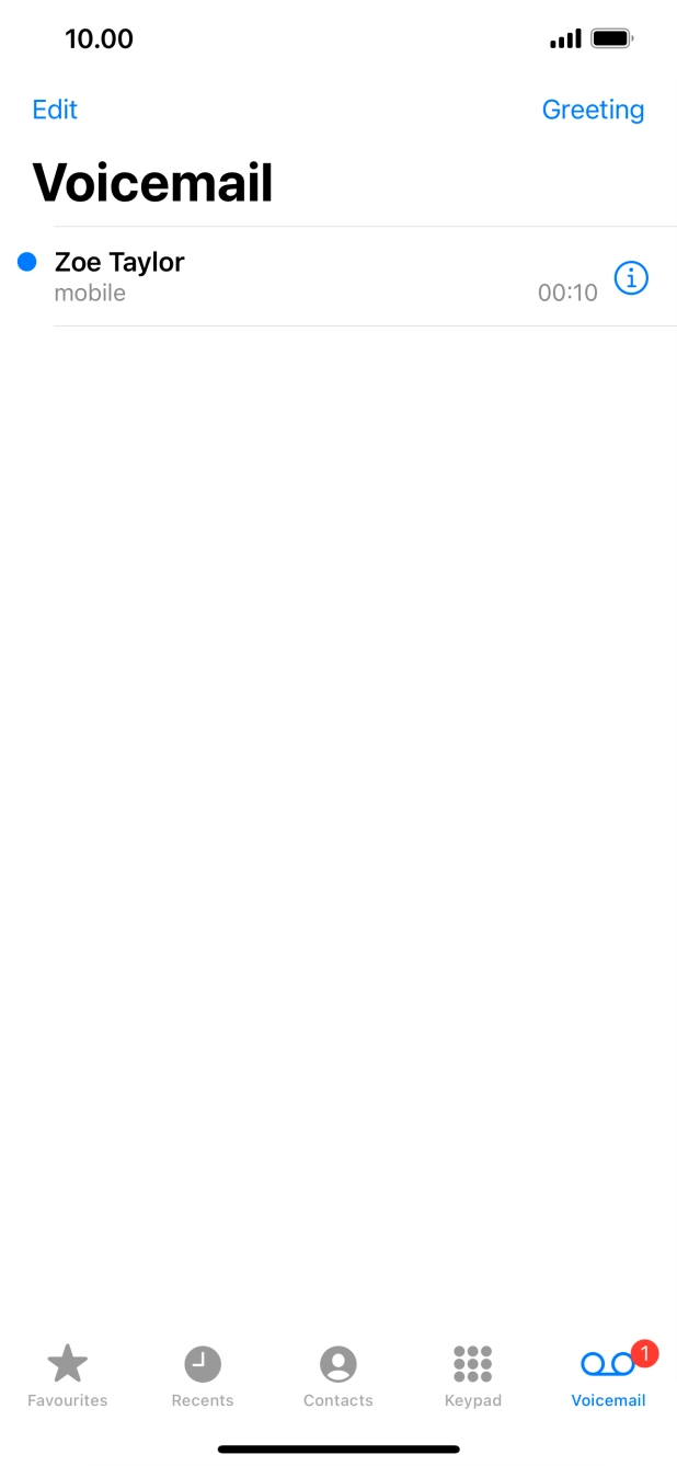 Press the required message.