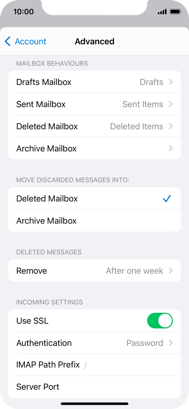 Press the indicator next to 'Use SSL' to turn off the function. Press the indicator next to 'Use SSL' to turn off the function.