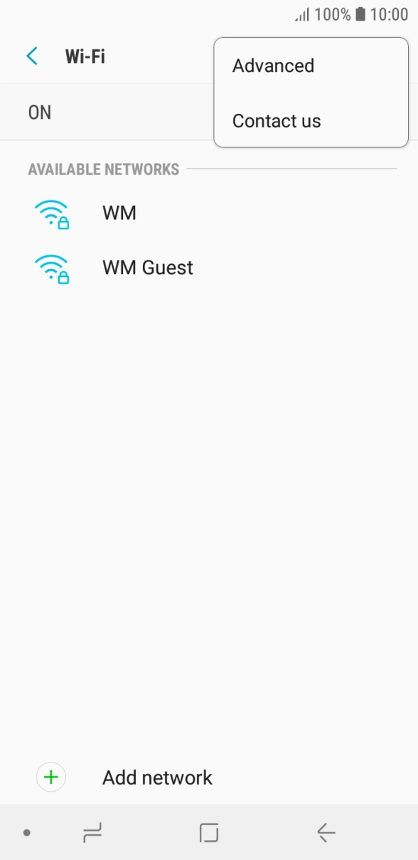 Press Advanced. Press Advanced.
