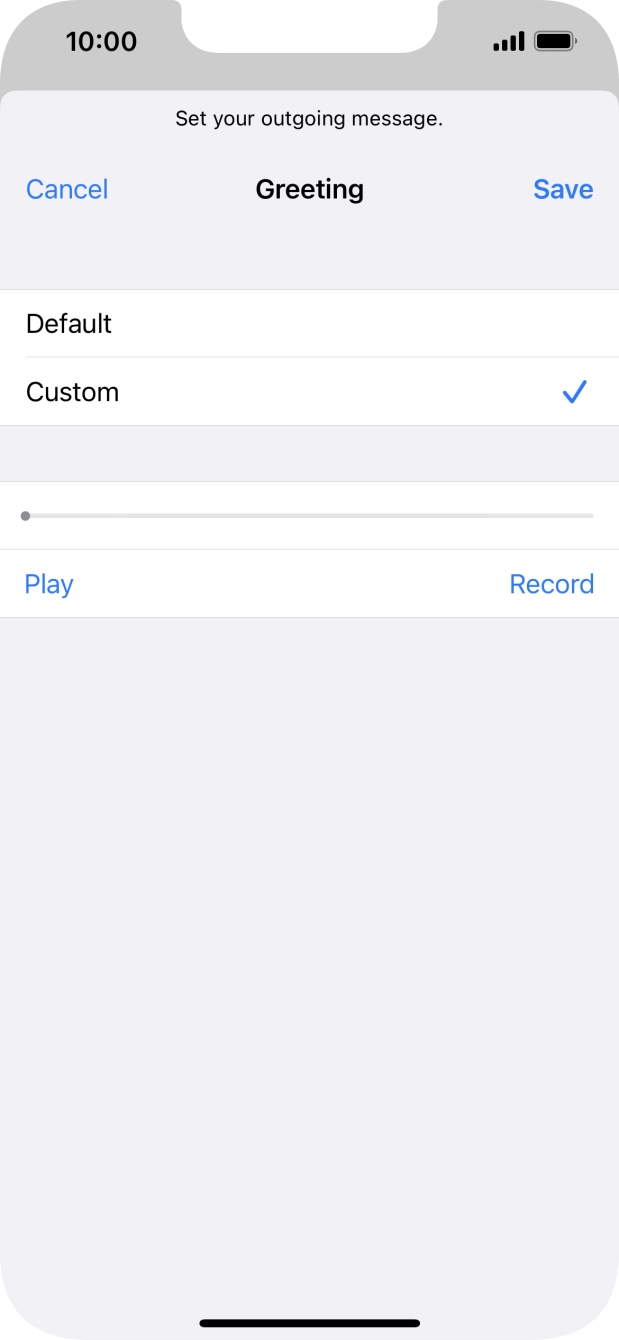 Press Play to play back your greeting. Press Play to play back your greeting.