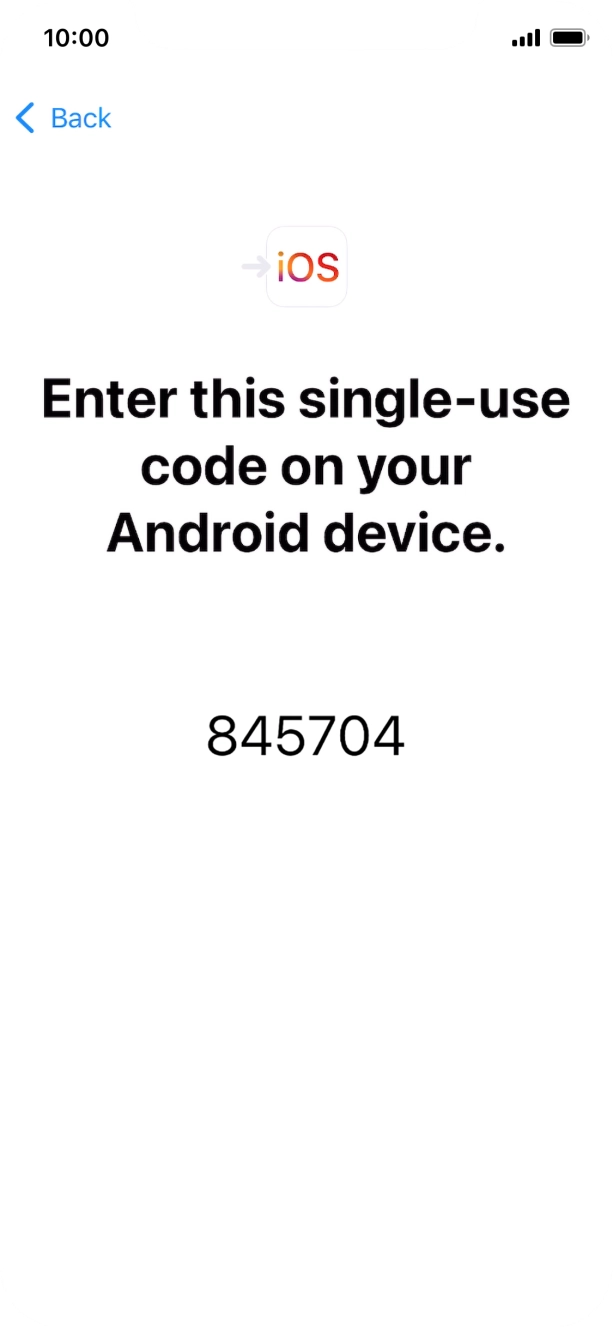 Follow the instructions on the screen and in the 'Move to iOS' app to transfer the content from the Android phone to your phone and set up your phone and prepare it for use.