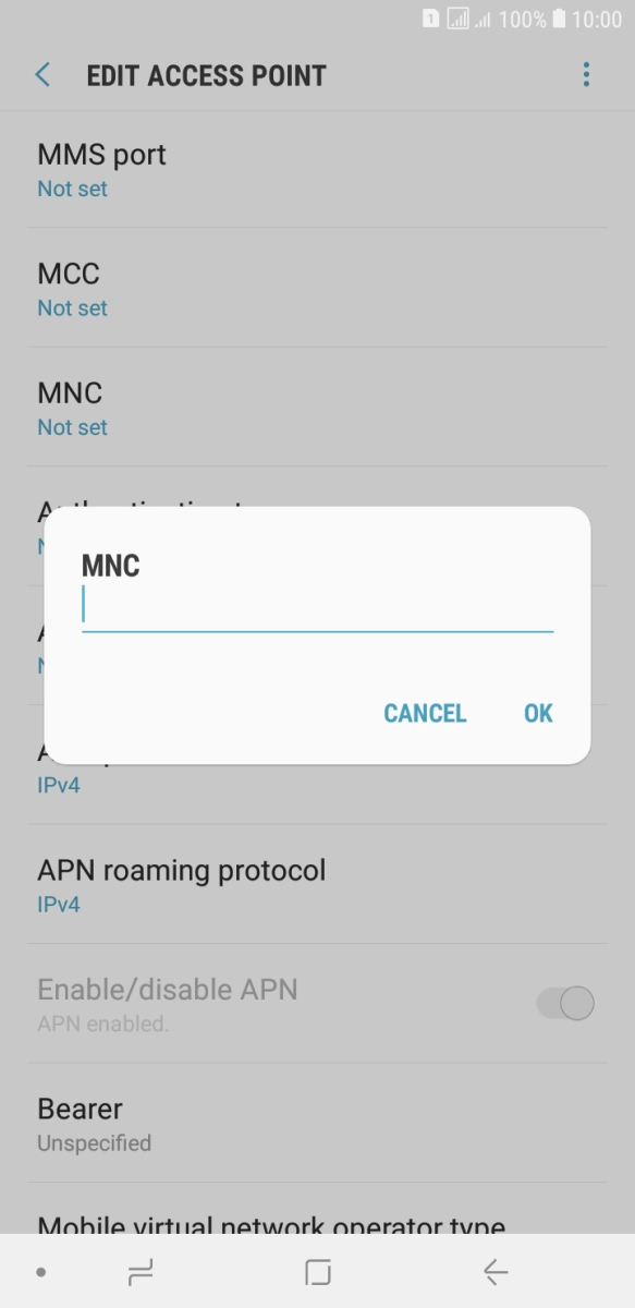 Key in 10 and press OK.