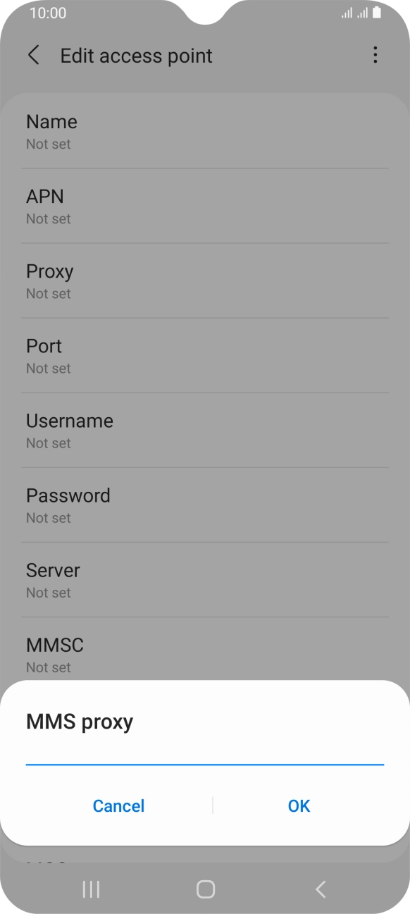 Key in 82.132.254.1 and press OK. Key in 82.132.254.1 and press OK.