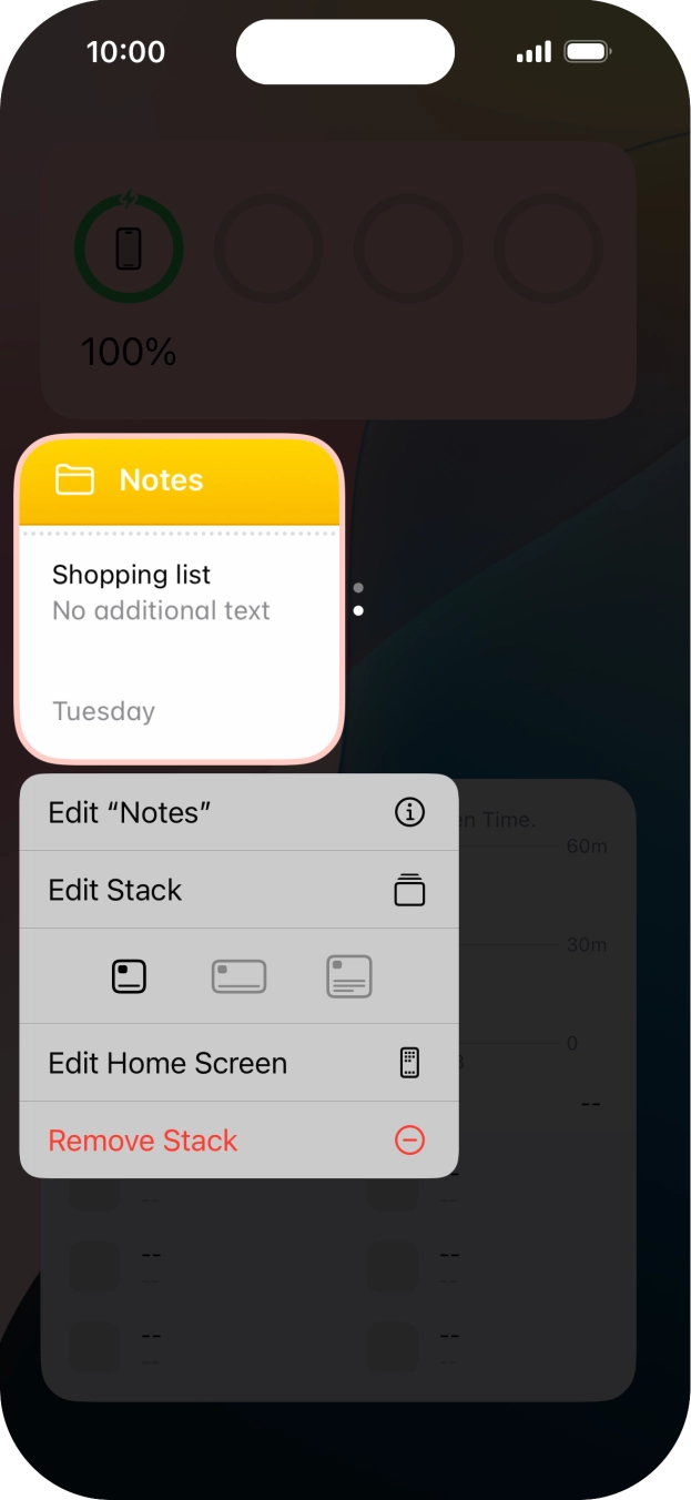 Press Edit Stack. Press Edit Stack.