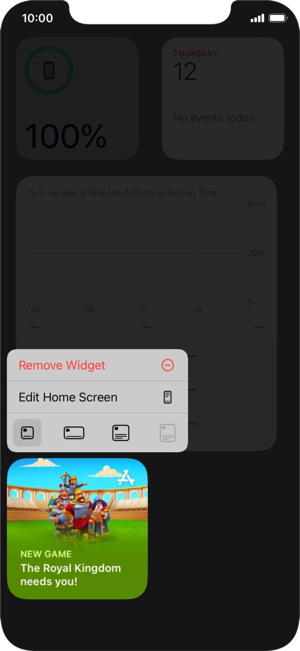 Press Remove Widget. Press Remove Widget.