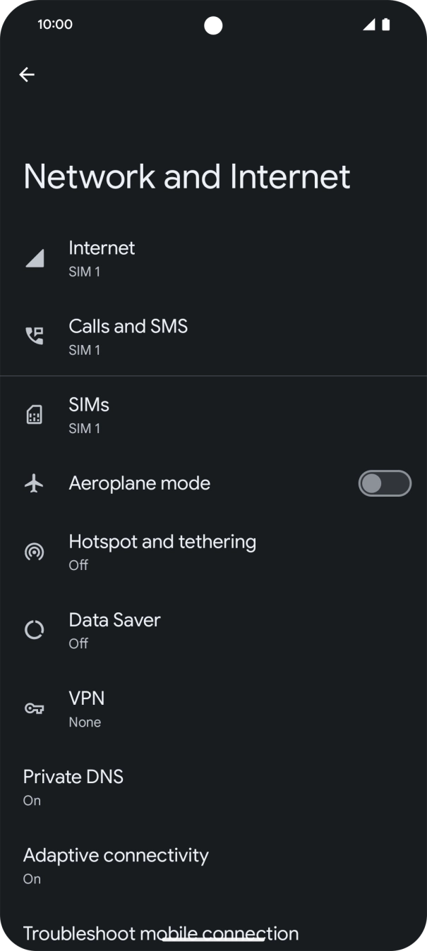 Press SIMs. Press SIMs.