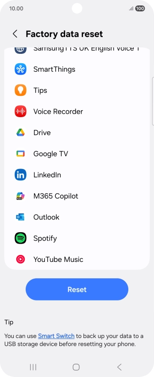 Press Reset.