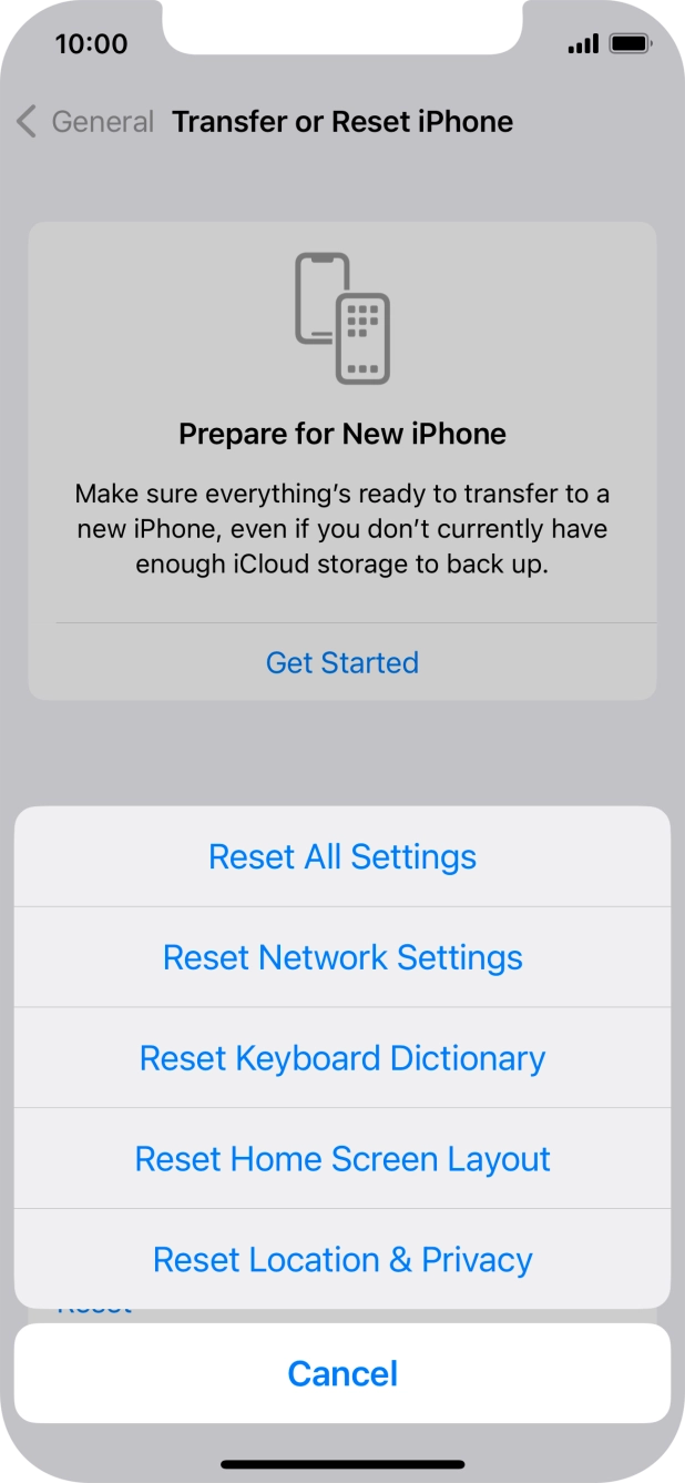 Press Reset All Settings.