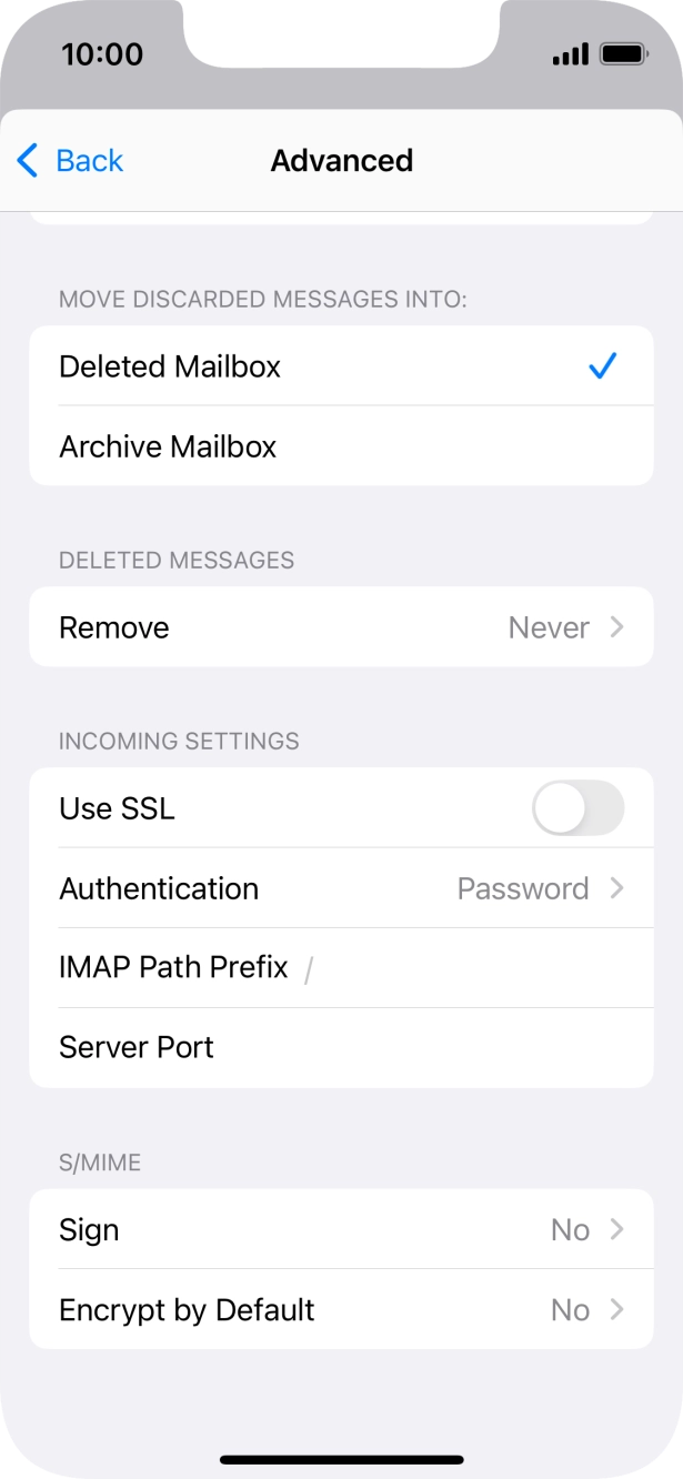 Press the indicator next to 'Use SSL' to turn on the function. Press the indicator next to 'Use SSL' to turn on the function.