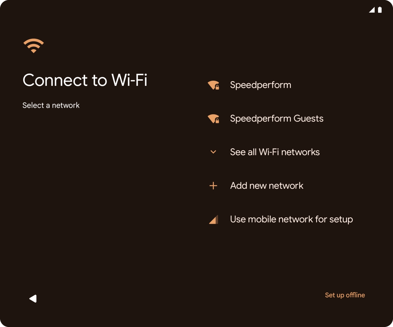 Press the required network. Press the required network.