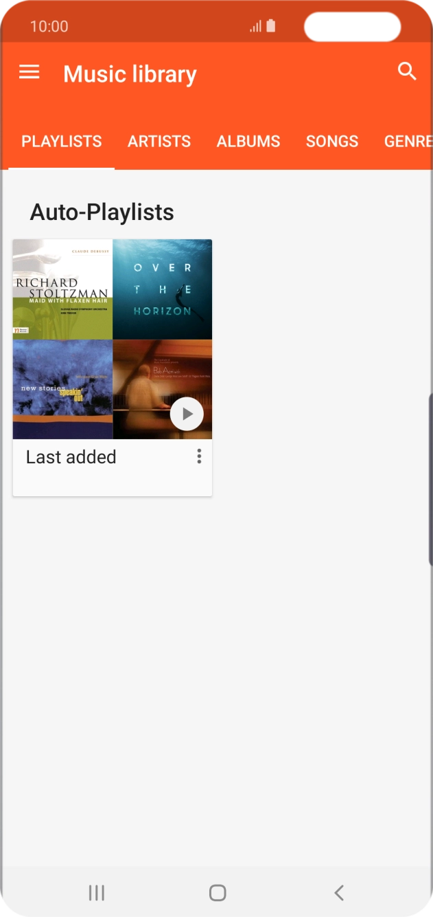 Press the required category and go to the required audio file.