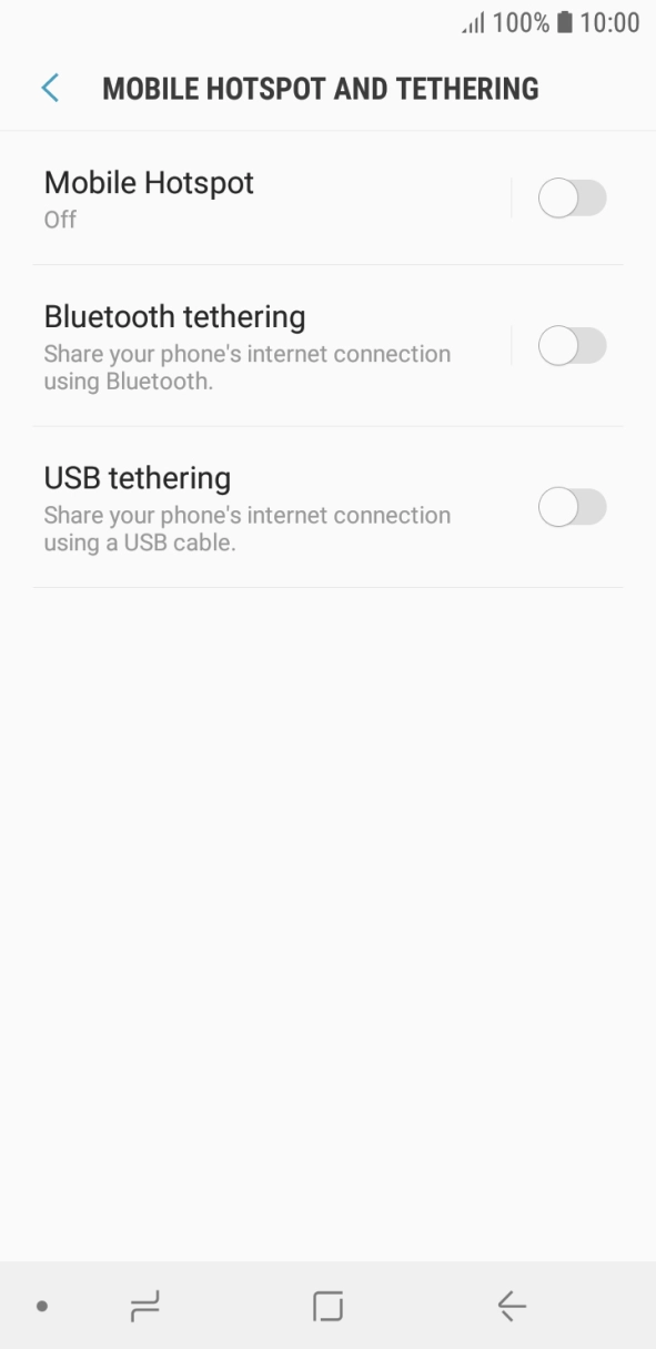 Press Mobile Hotspot.