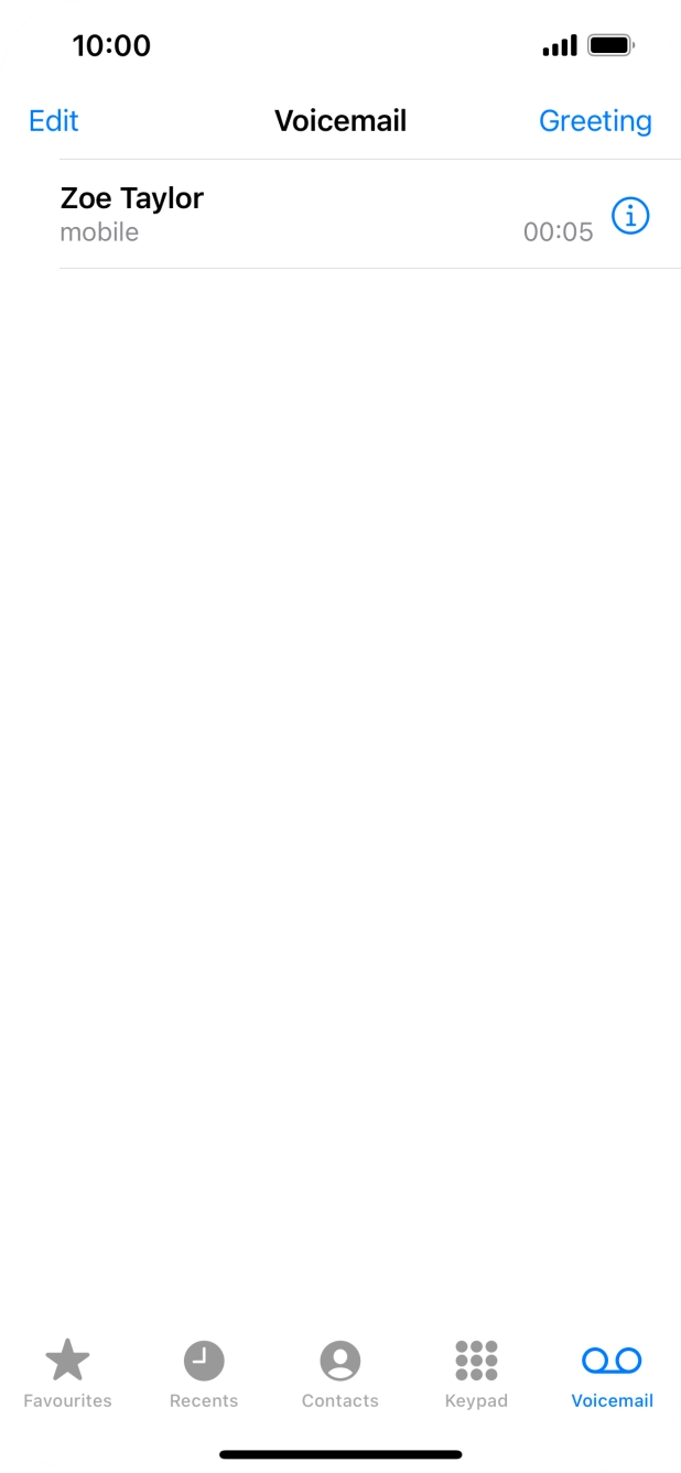 Press the required message.