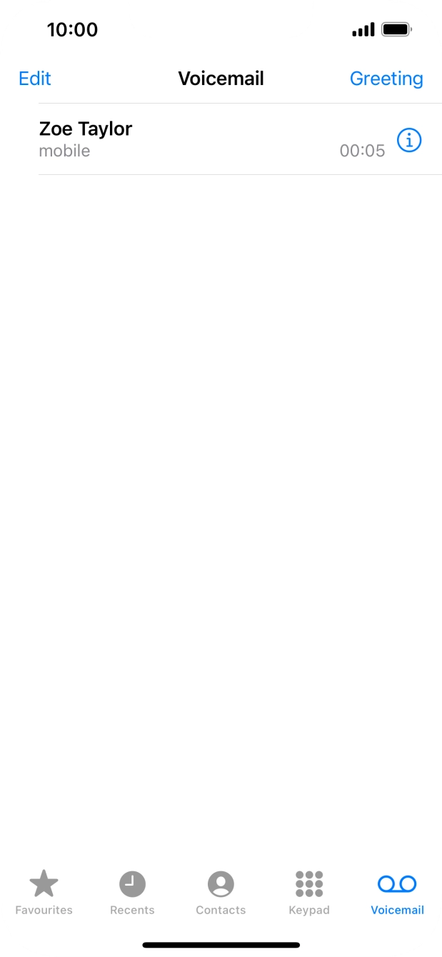 Press the required message.