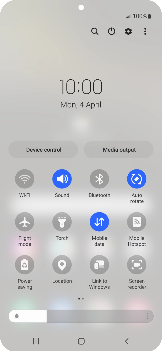 Press the settings icon. Press the settings icon.