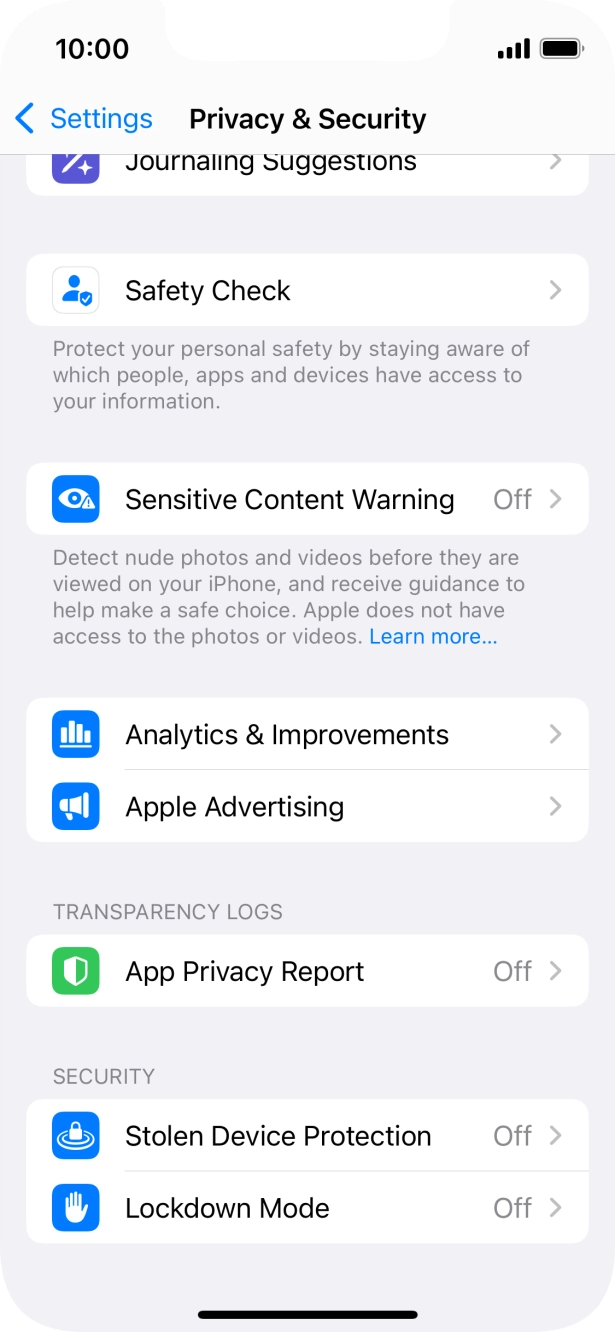 Press App Privacy Report.