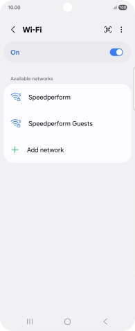 Press the required WiFi network.