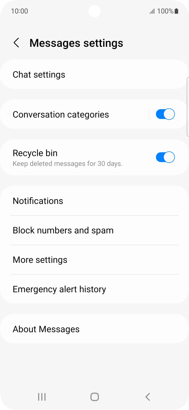 Press More settings.