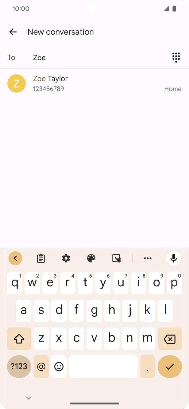 Press the required contact.