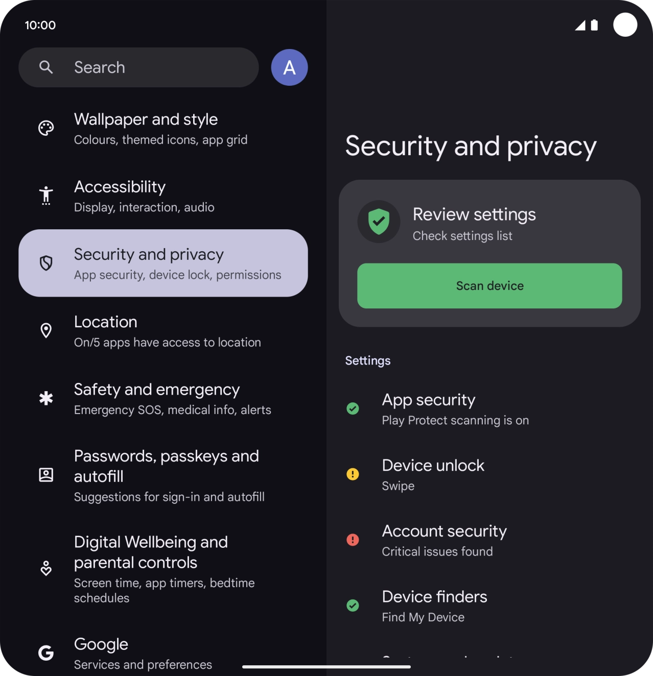 Press Device unlock. Press Device unlock.