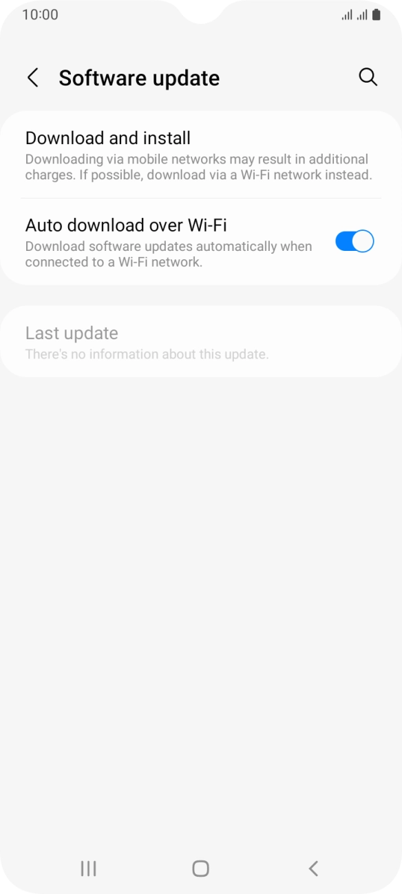 Press Download and install. If a new software version is available, it's displayed. Follow the instructions on the screen to update the phone software.