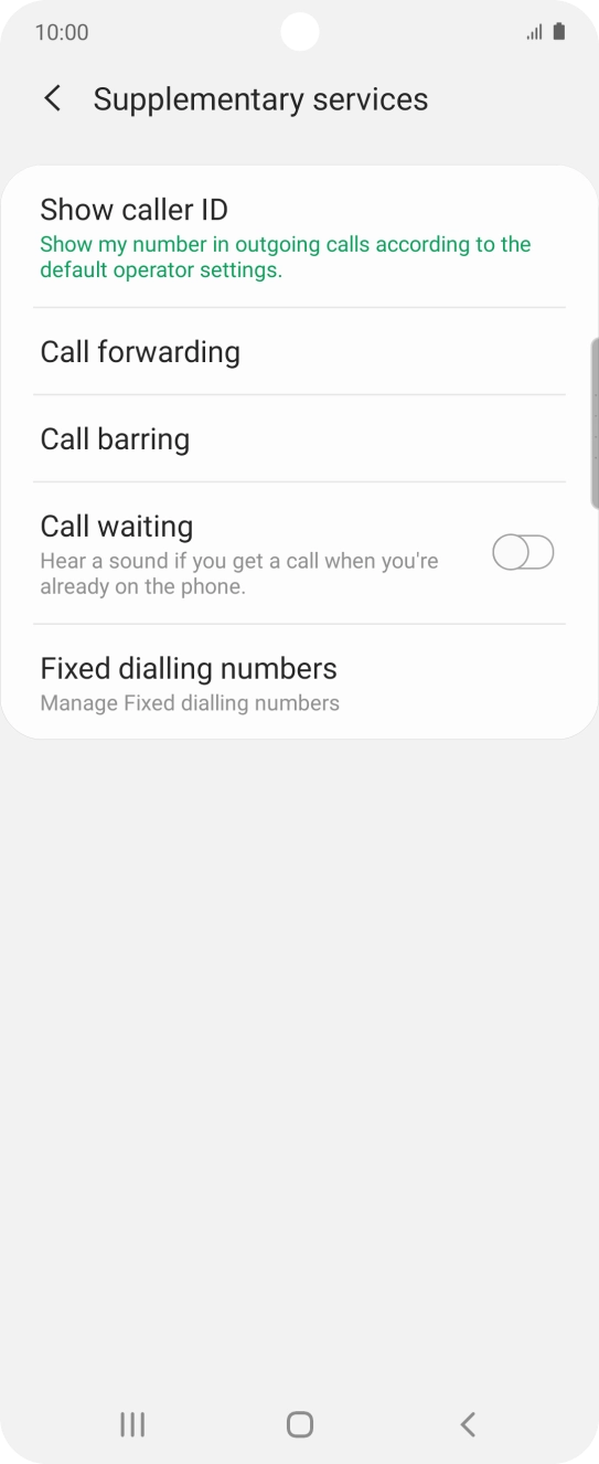 Press Show caller ID.