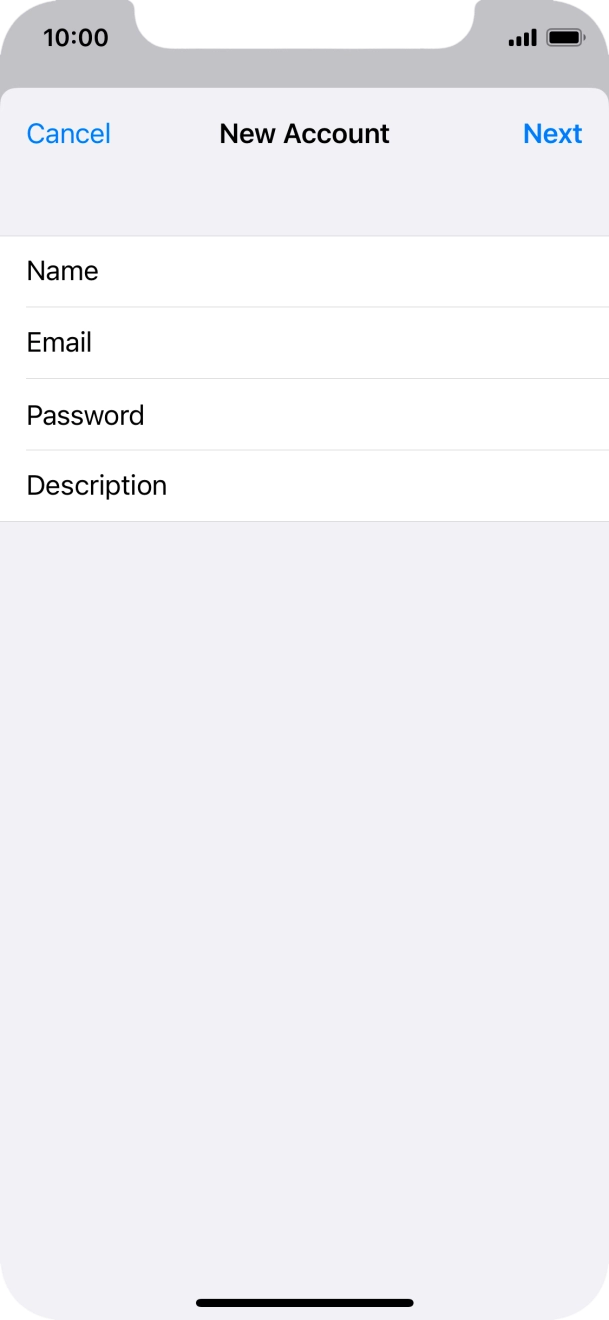 Press Description and key in the required name. Press Description and key in the required name.
