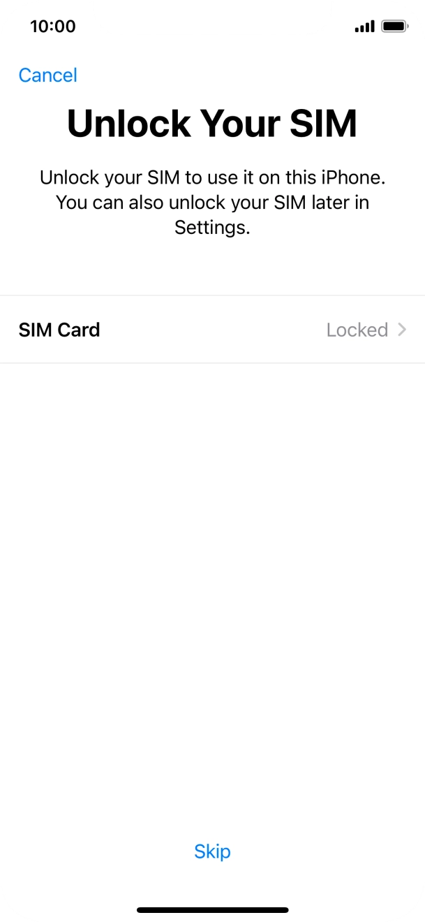 Press SIM Card.