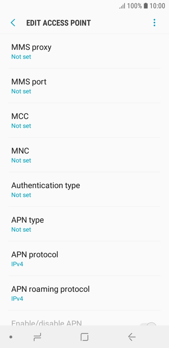 Press MMS proxy. Press MMS proxy.