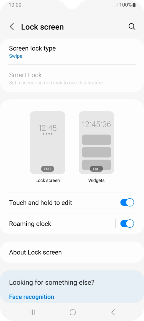 Press Screen lock type. Press Screen lock type.