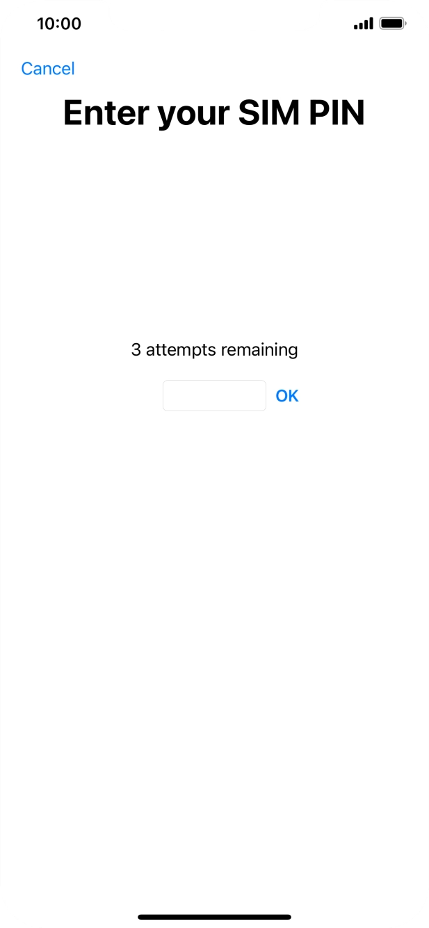 If your SIM is locked, key in your SIM PIN and press OK. The default SIM PIN is 0000.