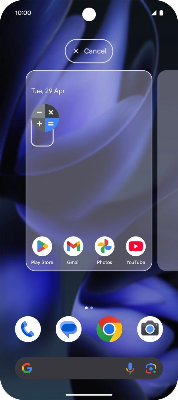 Drag the app icon to the required position on the home screen.