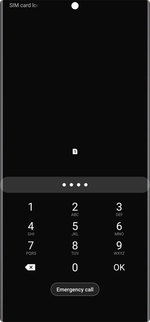 Key in your SIM PIN and press OK. The default SIM PIN is 0000.