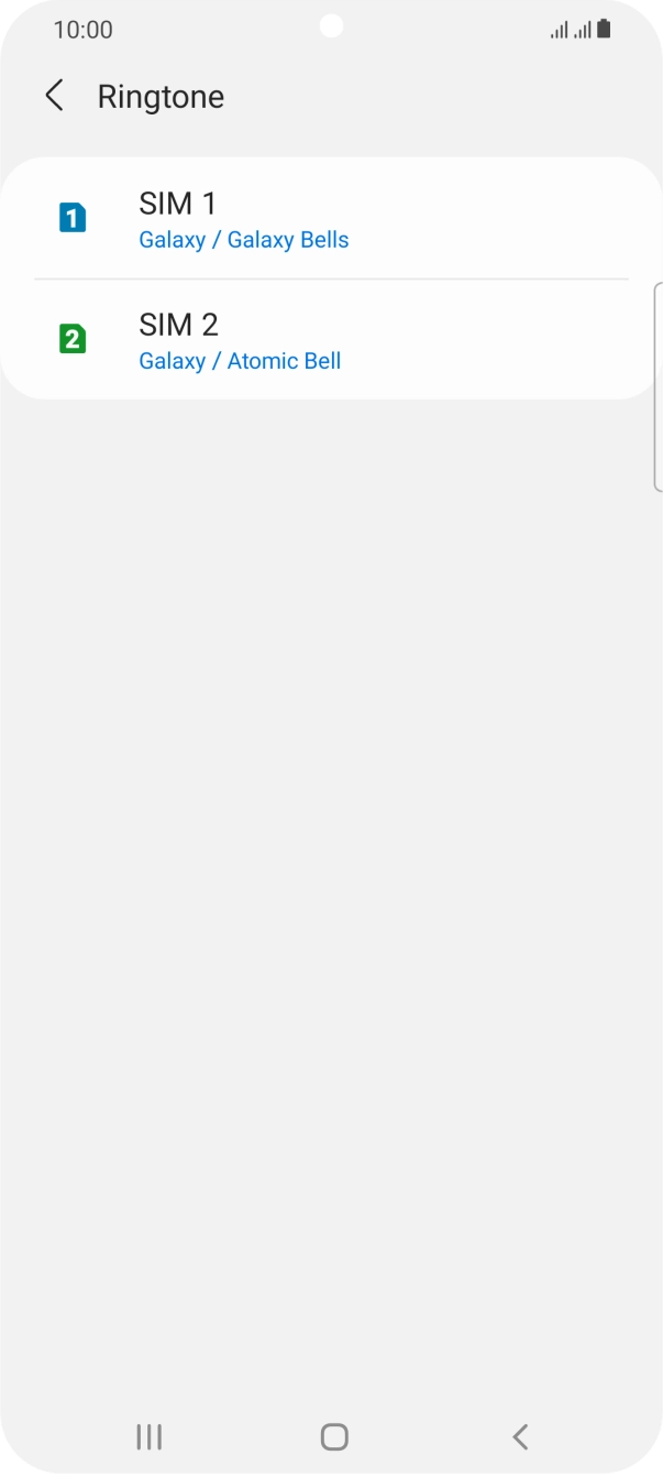 Press the required SIM.